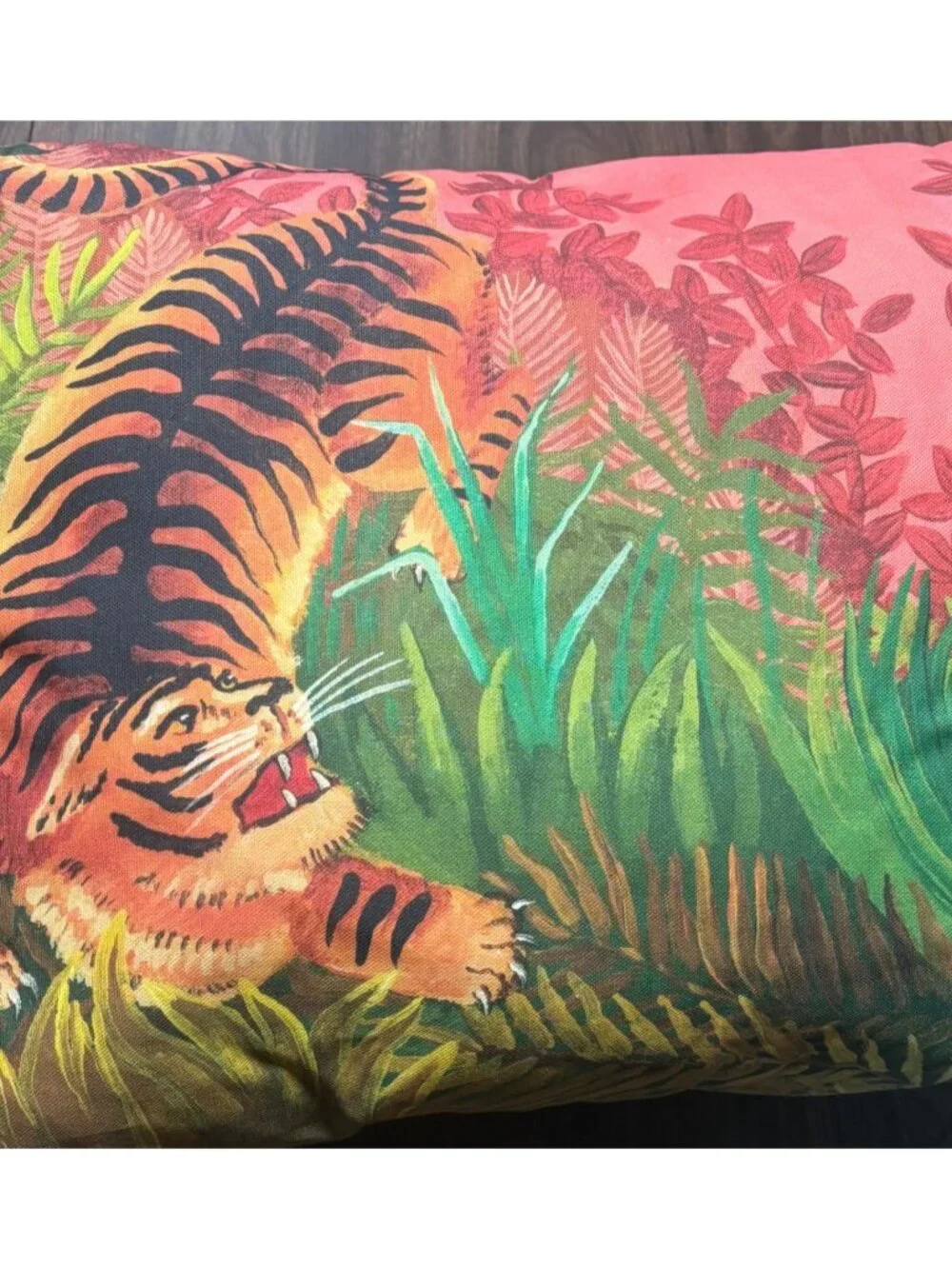 Tiger Print Decorative Pillow Set of 2 Throw Pillows World Traveler South Africa - Picture 5 of 14
